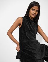 Longtop - Samt - schwarz