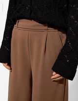 Hose - Elastischer Verschluss - braun