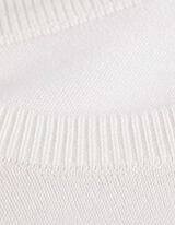 Pulóver - Díszgombokkal - feher