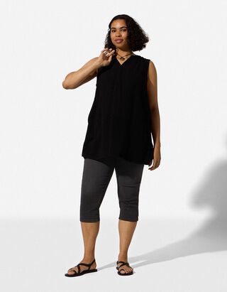 Capribroek - Skinny fit - Zwart