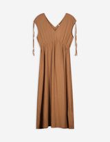 Maxikleid - Viskose-Mix - hellbraun