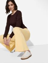 Pantaloni jogging - evazat Fit - Galben deschis