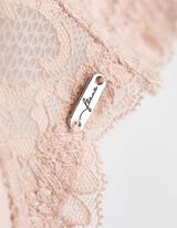 Sutien balconette - Garnitură din dantelă - Roz