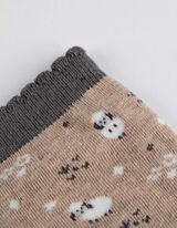 Socken - Allover-Muster - beige