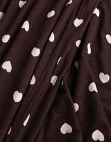 Pyjama Set aus Shirt und Hose - Viskose - Dunkelbraun
