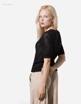 Sweter z dzianiny - Mieszanka bawełny - czarny