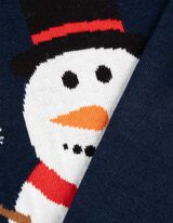 Pulóver - Vianoce - tmavomodra