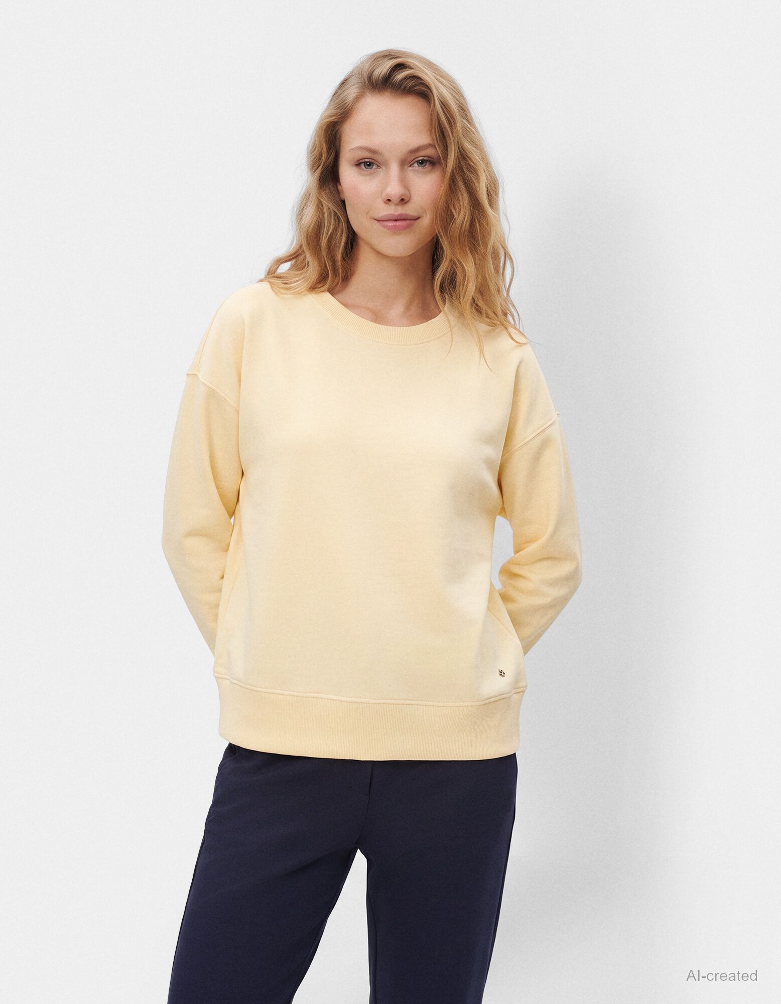 Sweatshirt - Oversized Fit - Hellgelb