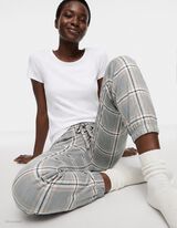 Pyjamahose - Allover-Muster - Grau