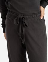 Spodnji del pižame - Zatezna vrvica na spodnjem robu - temno siva