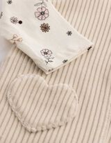 Set aus Shirt und Kleid - Cord - Beige