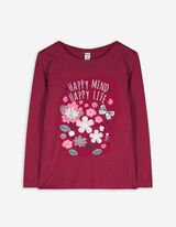 Maglia a manica lunga - Stampa glitterata - lilla scuro