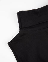 Top - Rollkragen - schwarz