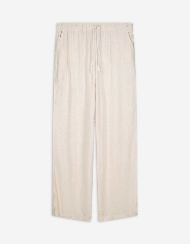 Palazzohose - Leinen-Optik - beige
