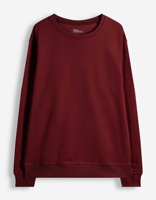 Sweatshirt - Relax Pasvorm - Donkerrood