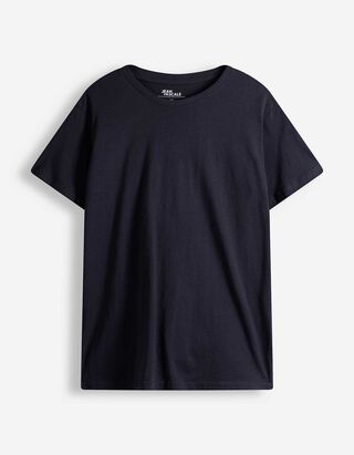 T-shirt - Effen - donkerblauw