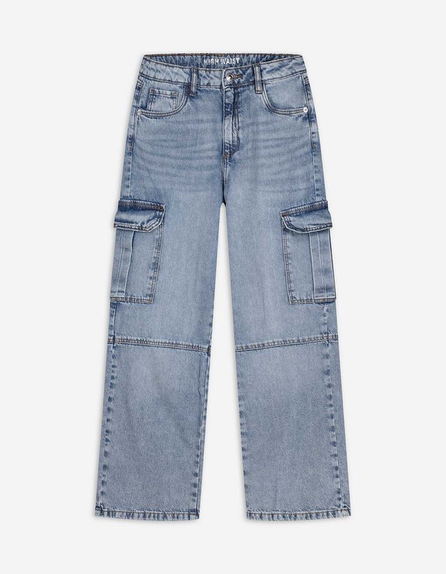 Cargohose - Wide Fit - blau