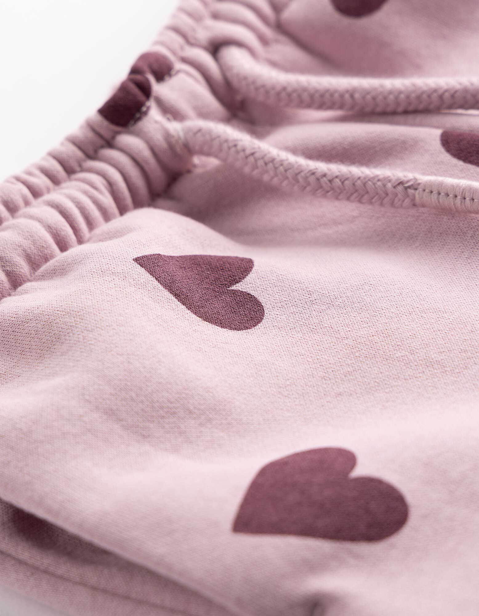 Jogginghose - Allover-Muster - Rosa