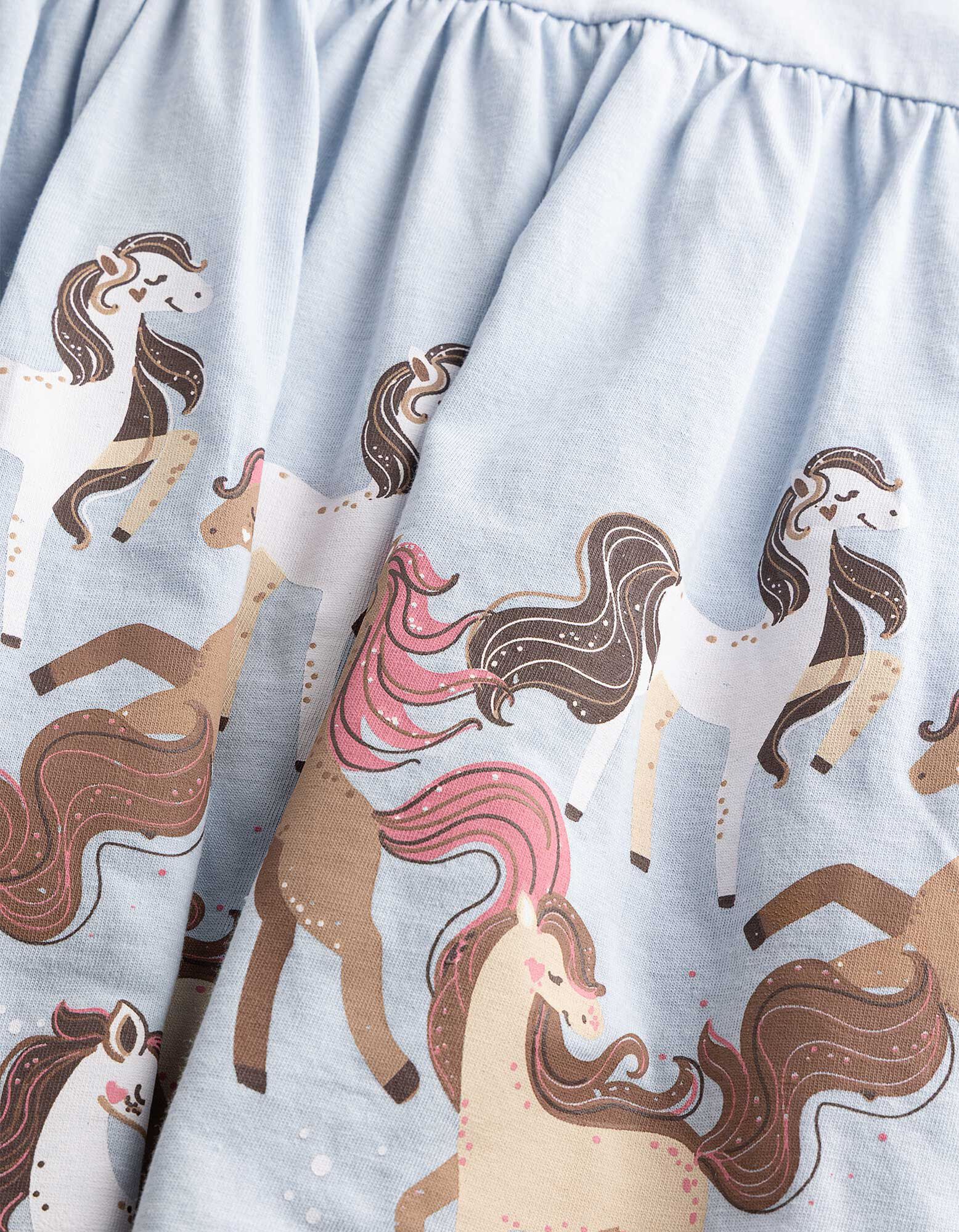 Kleid - Print - Hellblau
