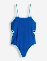 Badeanzug - Cut-Outs - blau