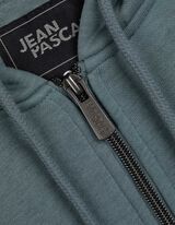 Propínací mikina - Kapuce se šňůrkou na stažení - tyrkysova