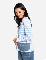 Heuptas - Imitatieleer - lichtblauw