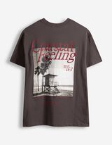 T-Shirt - R&uuml;ckenprint - dunkelgrau