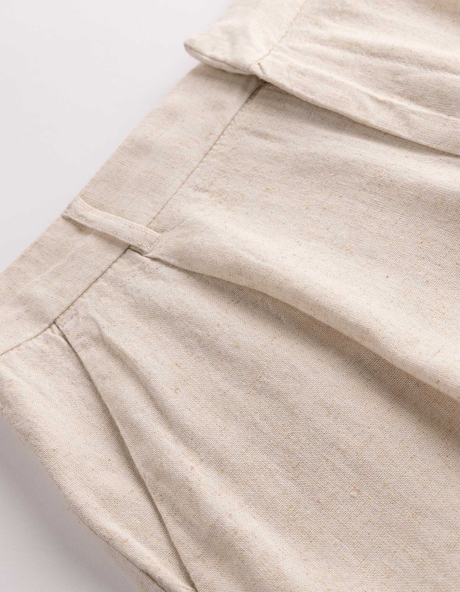 Bermuda  - Lin m&eacute;lang&eacute; - beige