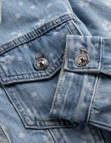 Jeansjacke - Allover-Print - hellblau