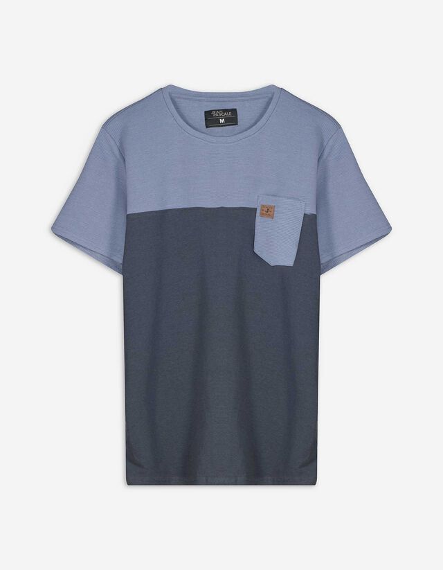 T-Shirt - Brusttasche - dunkelgrau