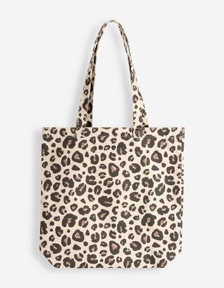 Beuteltasche - Leopardenmuster - hellbraun