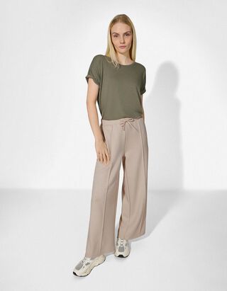Hose - einfarbig - beige