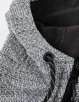 Pleteni kardigan - Kapuljača - sivo