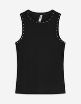 Top - Met studs - zwart