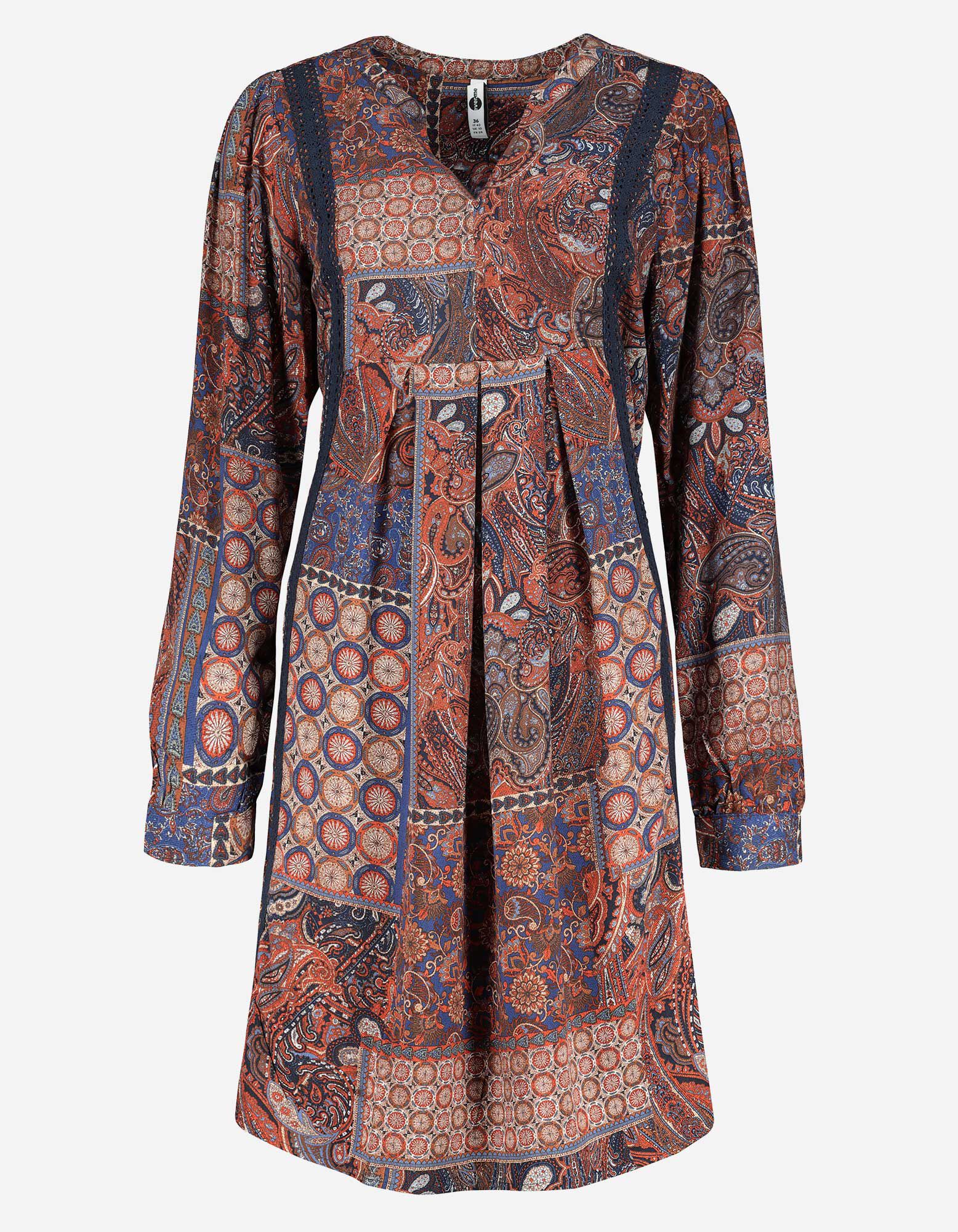 Donna abito midi - bordo decorativo - Takko Fashion
