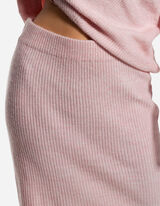 Kötött szoknya - Bordás kötés - rozsaszin