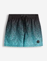 Badehose - Allover-Print - schwarz