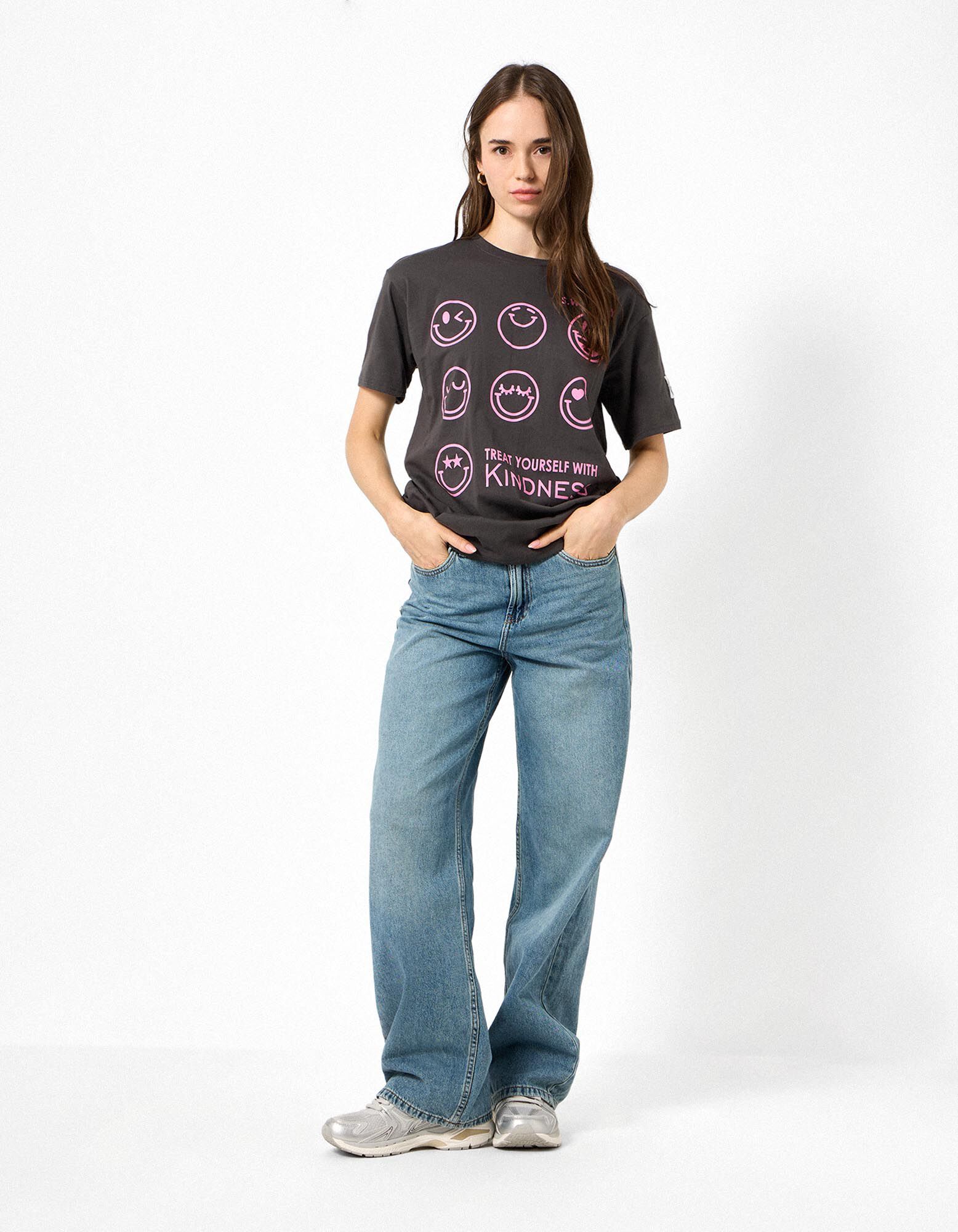 T-Shirt - S.W.SMILEY - Dunkelgrau