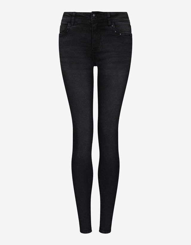 Jeggings - Detalii metalice - Negru