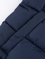 Prešívaná vesta - Aplikácia - tmavomodra