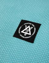 Pulóver - Feliratos címkével - türkiz