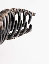 Haarklammer - Leopardenmuster - schwarz