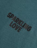 Tričko s dlouhým rukávem - Zadní potisk - tyrkysova