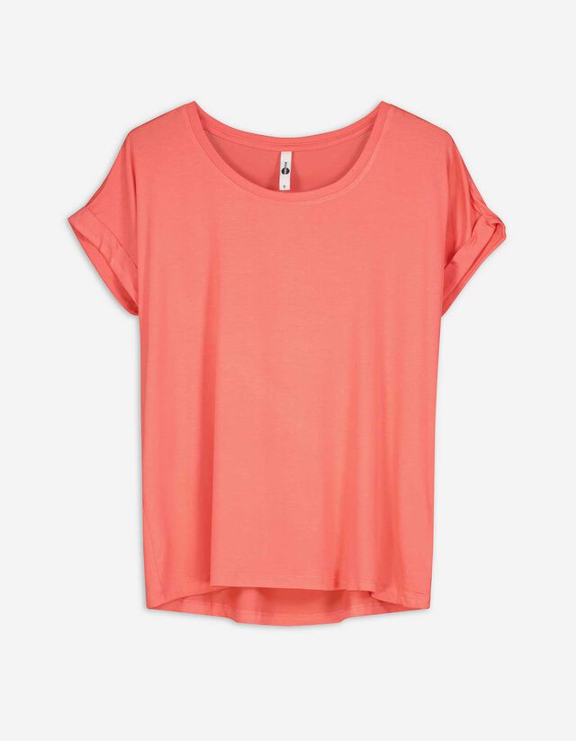 T-shirt - Viscosemix - lichtrood
