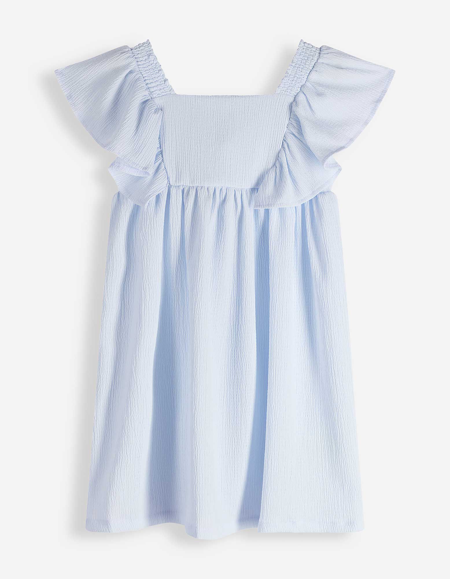 Blusenkleid - &Auml;rmel mit Volants - Hellblau