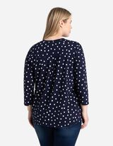 bluzka - z domieszką wiskozy - ciemny niebieski