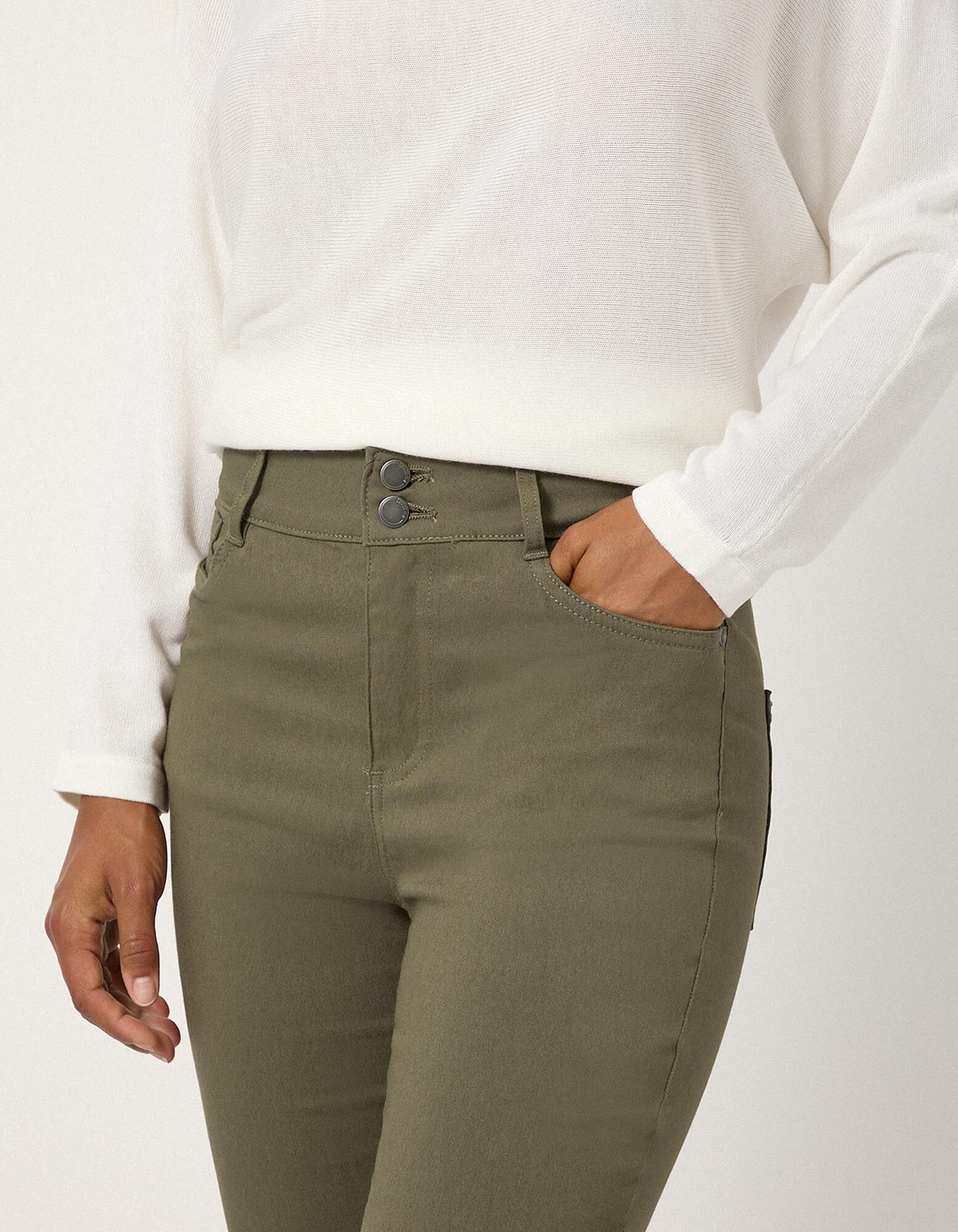 Hose - Skinny Fit - Khaki