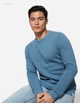 Pullover - puuvill - türkiissinine