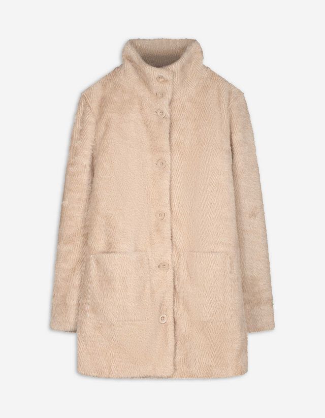 Kabát - Mockneck - bezs