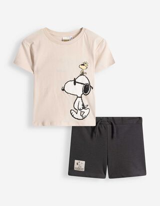 Set aus T-Shirt und Hose - Snoopy - beige